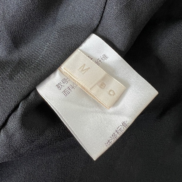 NWOT SRKBOUTIQUE Black Daisy Print Midi Dress, Lined, Puff Sleeves – Size M - Picture 7 of 8